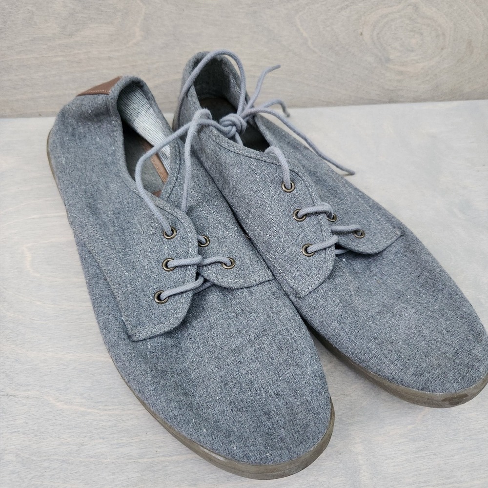 Blackwell Gray Canvas Casual Shoes Lace Up Oxford Men's Size‎ 12